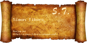 Simon Tiborc névjegykártya